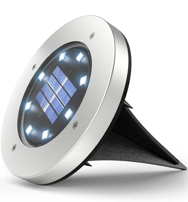 Sunco Lighting 1 Pack Solar Path Lights, Dusk-to-Dawn Cross Spike Stake