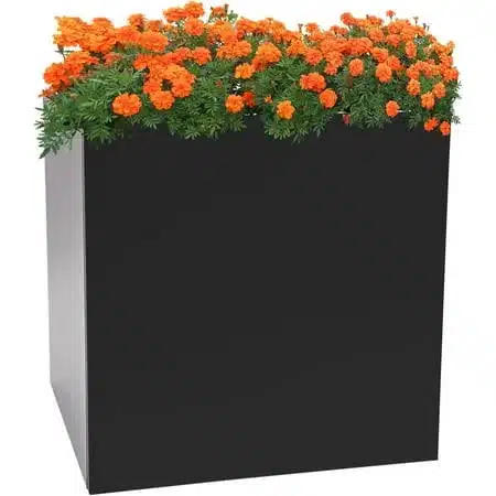 Tall Square Planter 26 x 26 x 26, Heavy Duty Steel Large Planter Box Cube Plant 