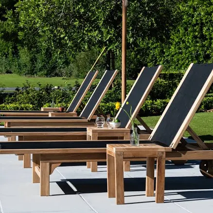 Teak Warehouse Santorini Modern Outdoor Poolside Relaxation Sun Lounger