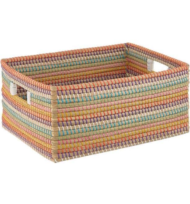 The Container Store Rainbow Seagrass Bin