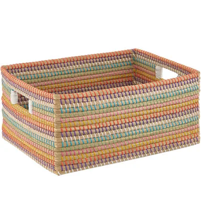 The Container Store Rainbow Seagrass Bin
