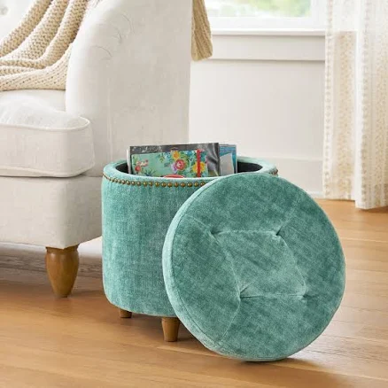 The Pioneer Woman Harper Round Storage Ottoman