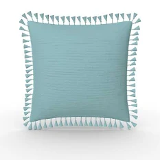 Threshold Euro Textured Slub Tassel Decorative Throw Pillow