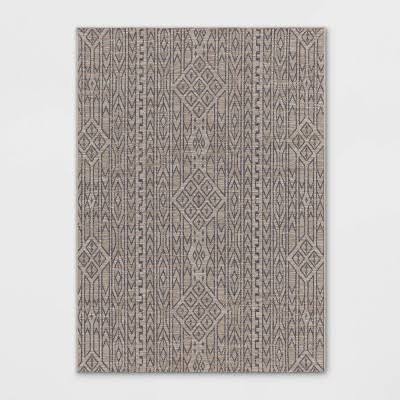 Threshold Outlined Geo Pattern Indoor/Outdoor Rug 5'x7'
