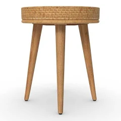 Threshold Round Natural Wood Side Table