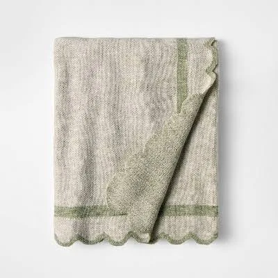 Threshold Scalloped Edge Throw