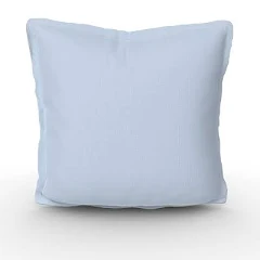 Threshold Square Linen Throw Pillow with Flange