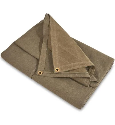 U.S. Military Surplus Heavyweight Cotton Canvas Tarp with Grommets