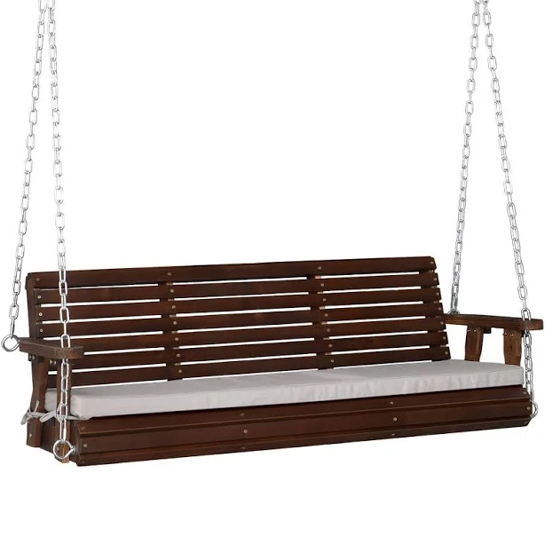 VINGLI Heavy Duty 880 LBS Patio Wooden Porch Swing