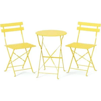 VINGLI Outdoor Folding Bistro Table and Chairs Set of 2