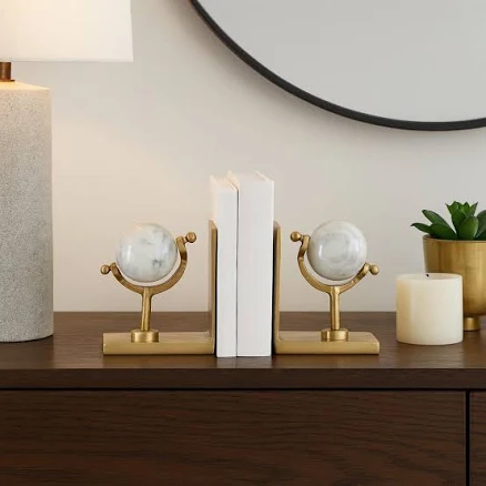 Wayfair Modern Globe Bookends Sculpture Set of 2