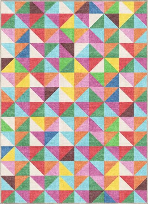 Well Woven Crayola Modern Tile Geometric Bright Multi Color Area Rug