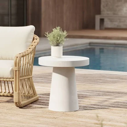 West Elm Concrete Outdoor Pedestal Side Table