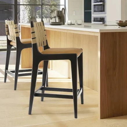 West Elm Dunham Bar Stool Leather Straps