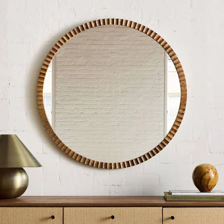 West Elm Frida Fluted Wood Wall Mirror