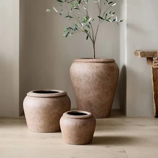 West Elm Outdoor Rustic Ficonstone Planter