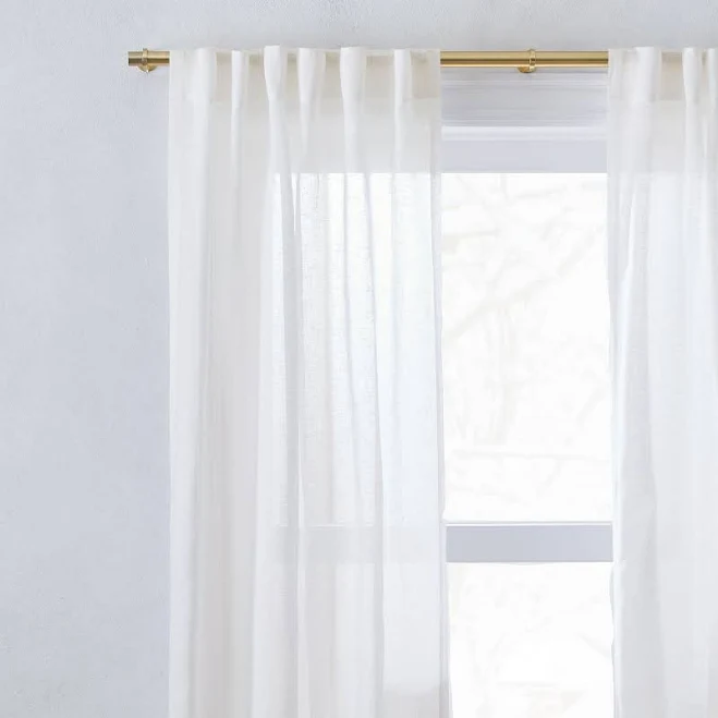 West Elm Sheer European Flax Linen Cu...