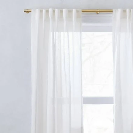 West Elm Sheer European Flax Linen Curtain