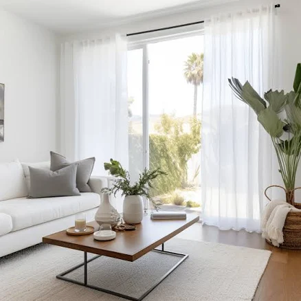 White Linen Sheer Curtains - Back Tabs - Unlined Sheer Curtains- Custom Sizes: 6