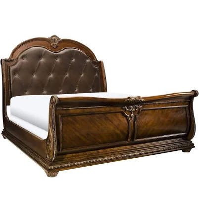 Wilshire Sleigh Bed in Brown / Cherry by Davis Intl.