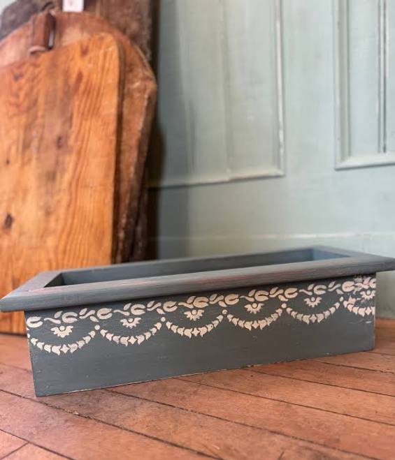 Wooden Planter box hand painted