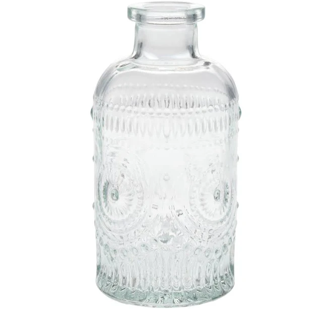 World Market Glass Medallion Bud Vase Set of 3