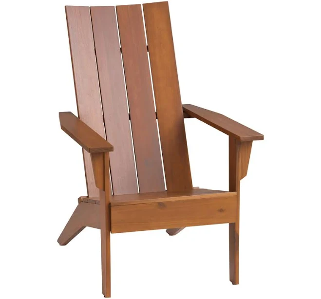 World Market Modern Slatted Wood Adirondack Chair