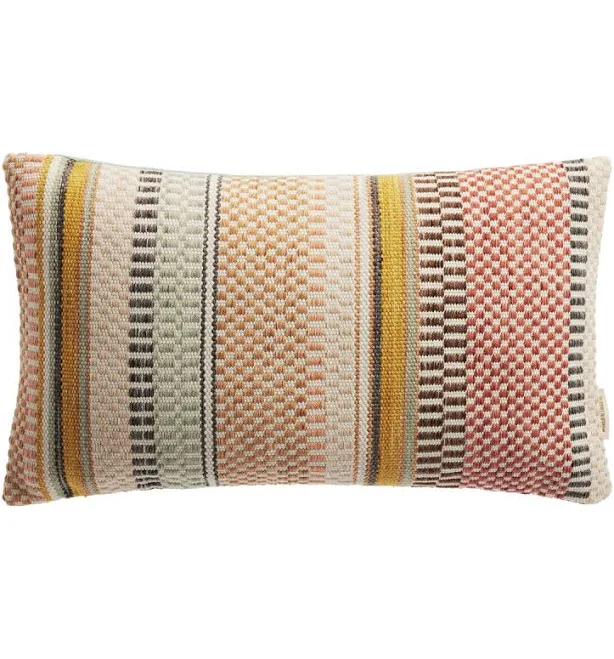 World Market Multicolor Broken Stripe Indoor Outdoor Patio Lumbar Pillow