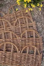Woven Willow Arch Border Fencing, Set of 4