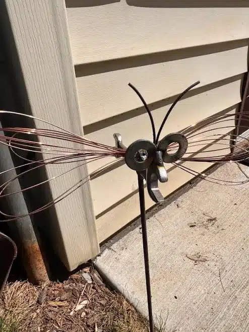 Wrench garden poke recycled upcycle art stake