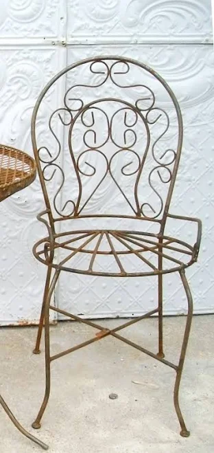 Wrought Iron Small Round Chair
