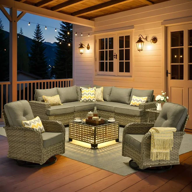XIZZI Agate Rattan Outdoor Sectional XITBS207C4-VNCRC