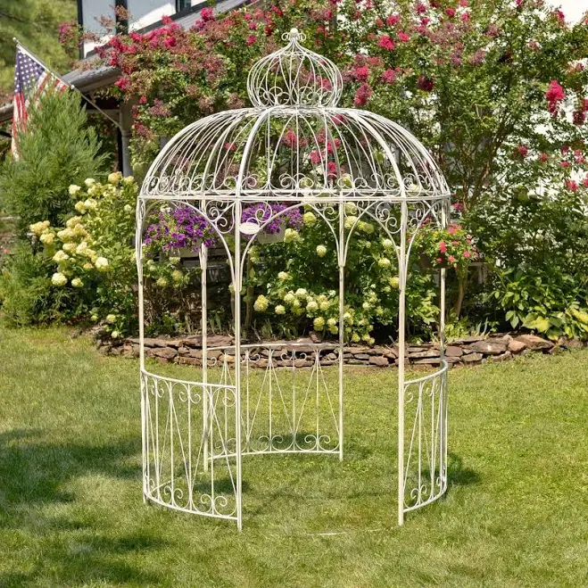 Zaer Ltd International 6.5 Ft. W x 6.5 FT. D Iron Patio Gazebo