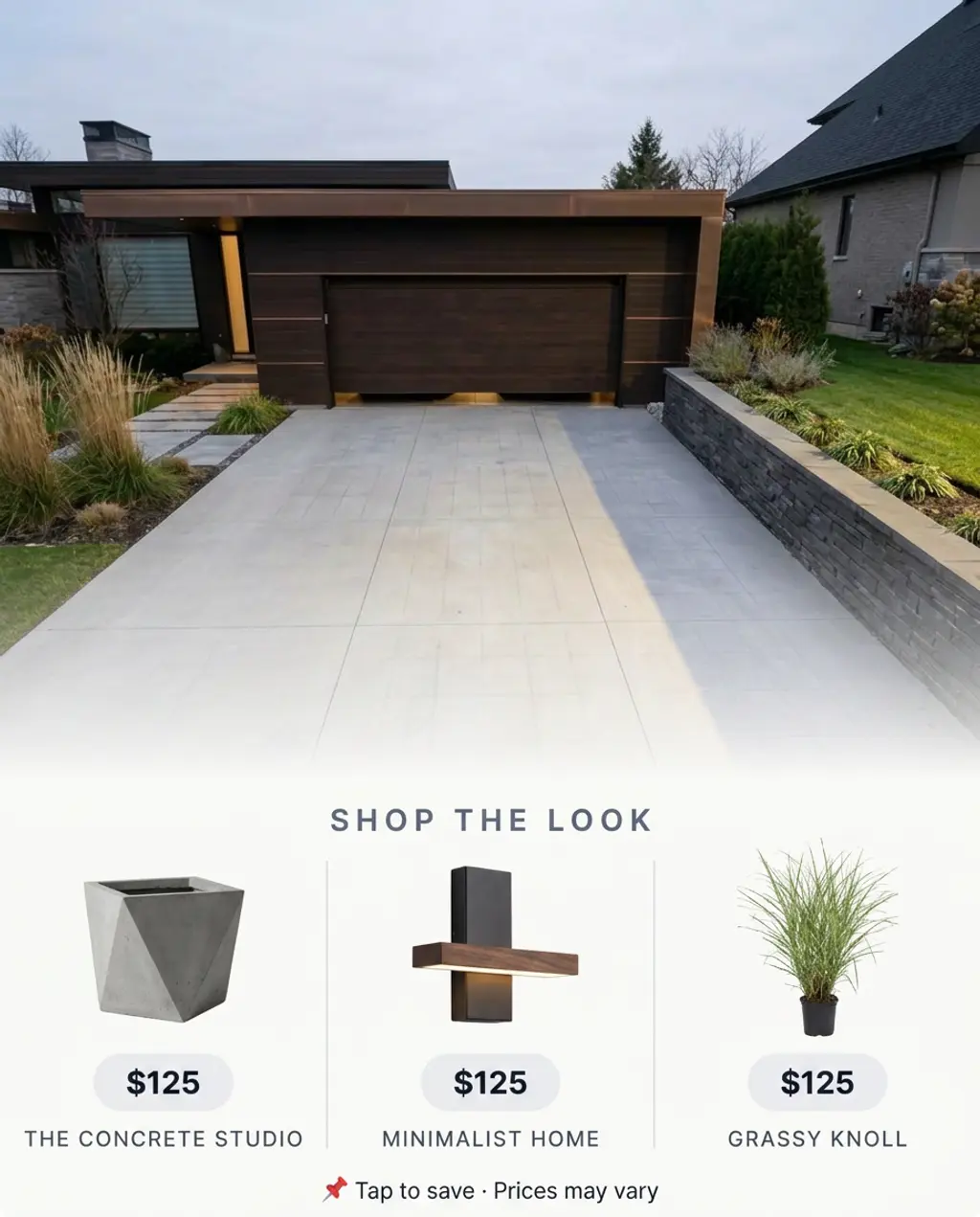 Modern Driveway with Integrated Heated Panels for Snow Melting — Shop the Look