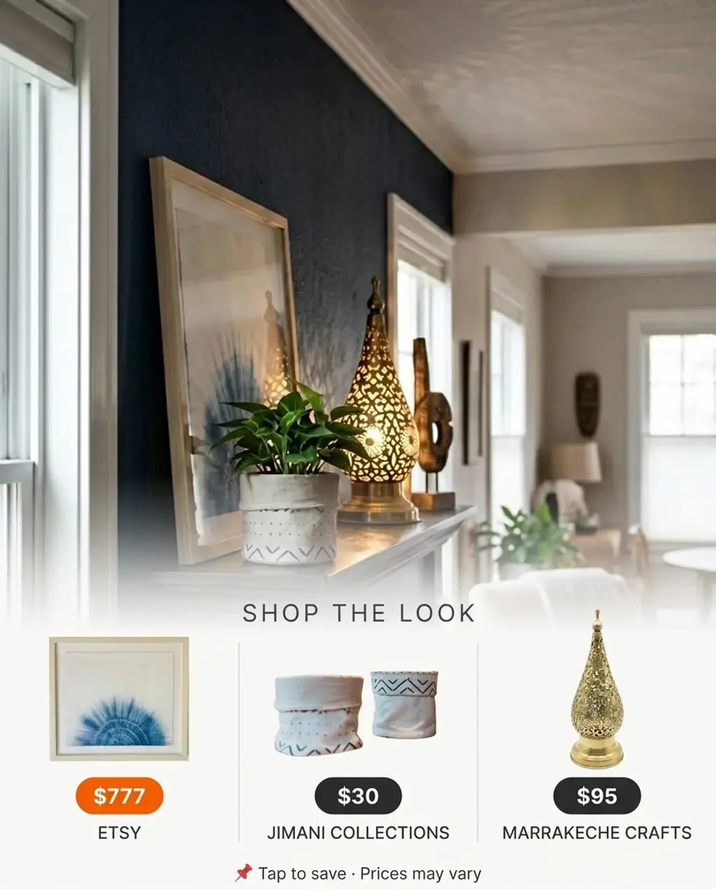 Global Traveler Mantle with Souvenirs and Textured Walls 2026 — Shop the Look