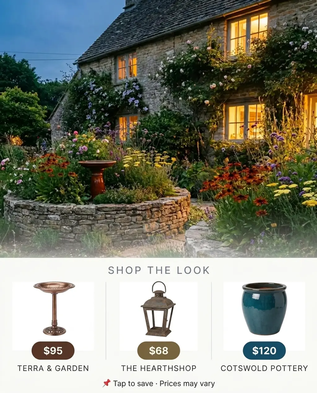 Rustic Stone Raised Beds for a Cottage Garden Feel — Shop the Look