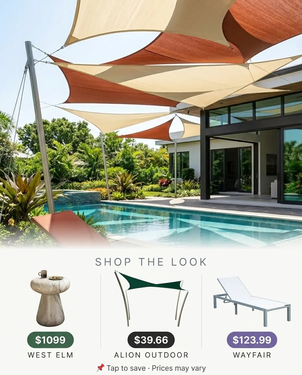 Curved Shade Sails for Dynamic and Artistic Patio Cover — Shop the Look