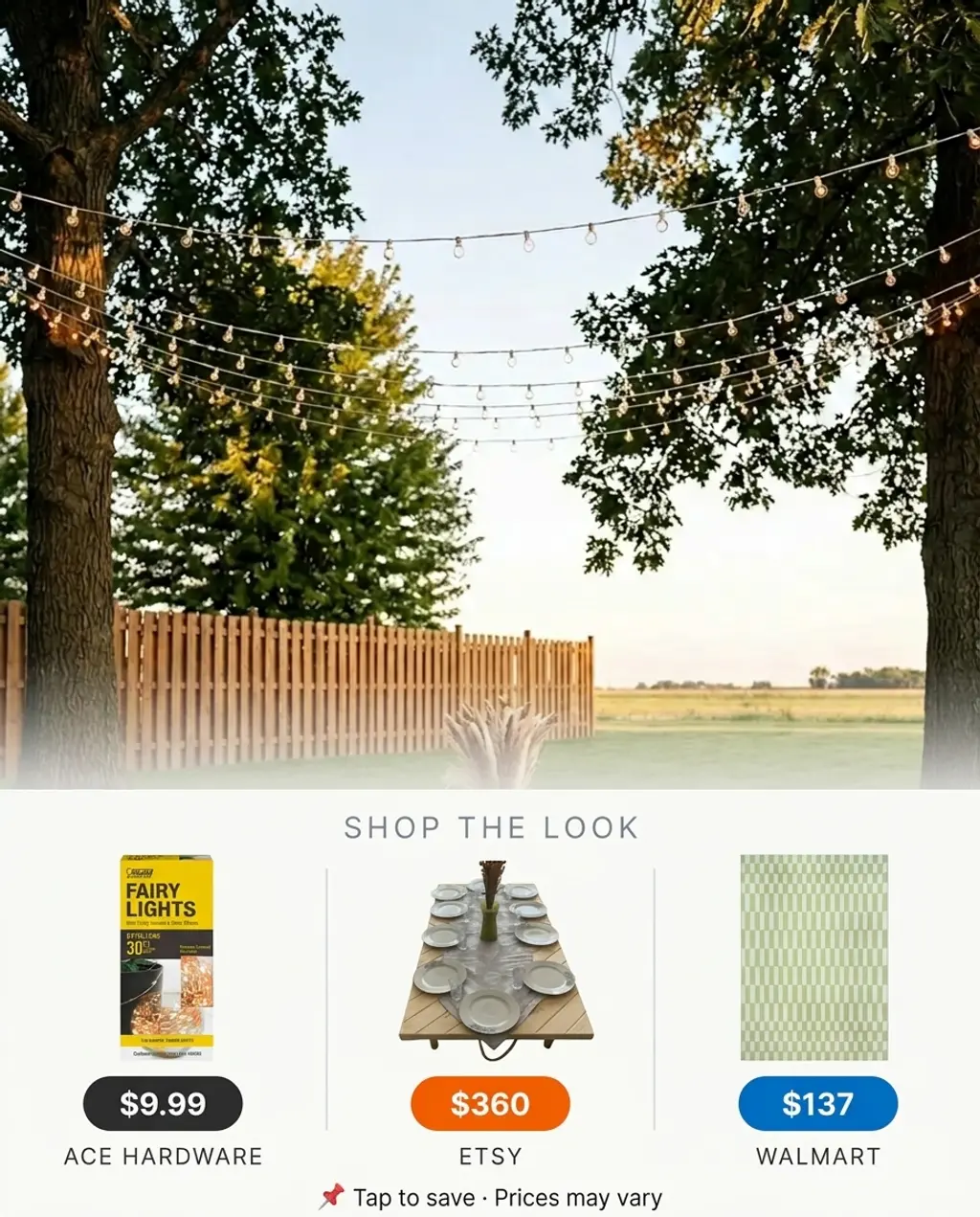 Bohemian Backyard Wedding Reception — Shop the Look