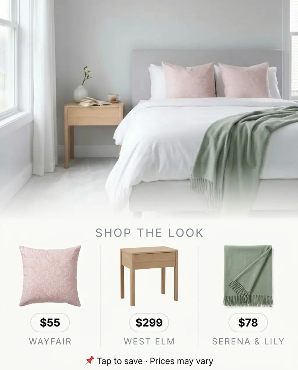 Spring Bedroom Refresh with Soft Greys and Pastel Accents — Shop the Look