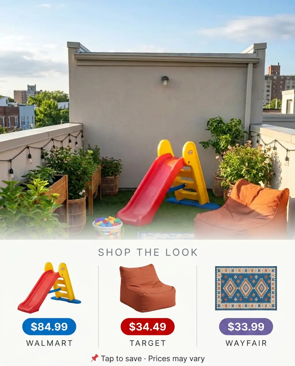 Family Friendly Rooftop Play Area — Shop the Look