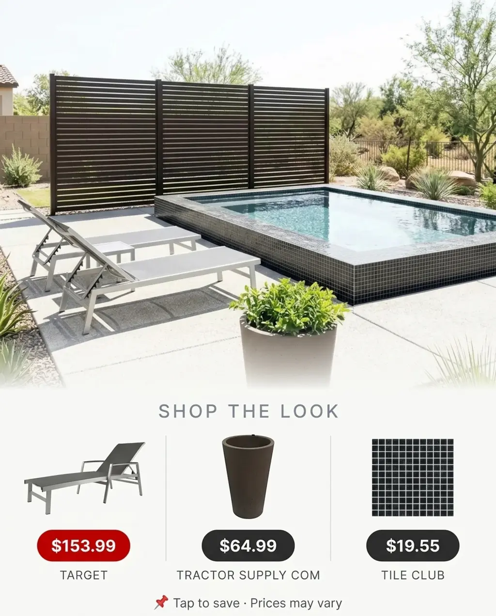 Modern Micro Pool with Privacy Fence — Shop the Look