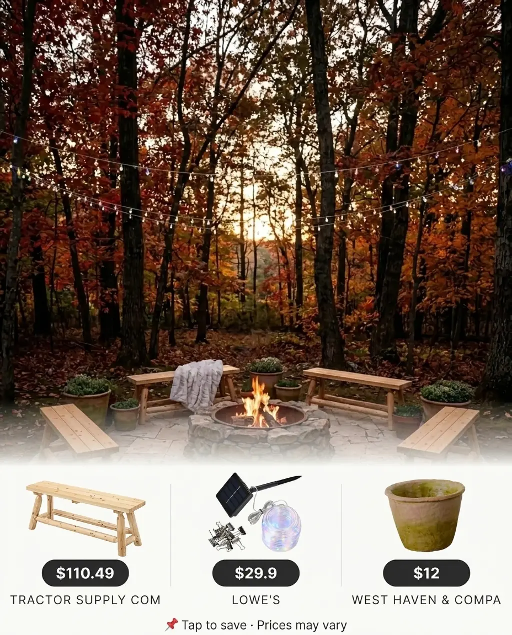 Enchanting Woodland Fire Pit Nook — Shop the Look