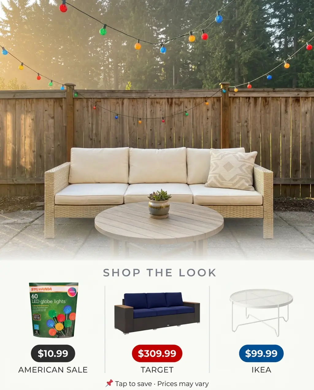 LED Globe String Lights for Festive Outdoor Patios — Shop the Look