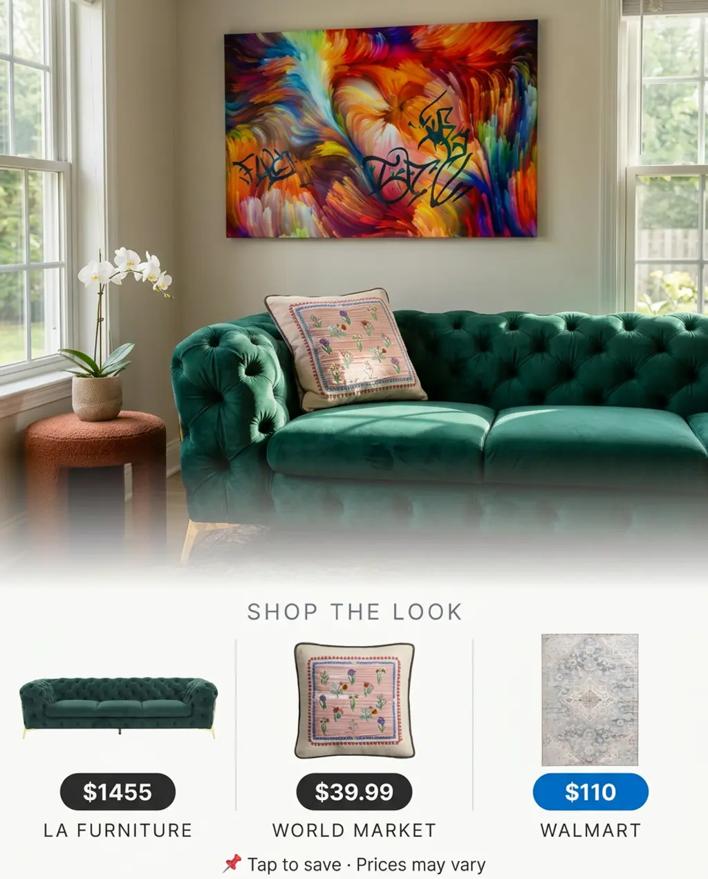 Vibrant Spring Living Room with Eclectic Touches — Shop the Look