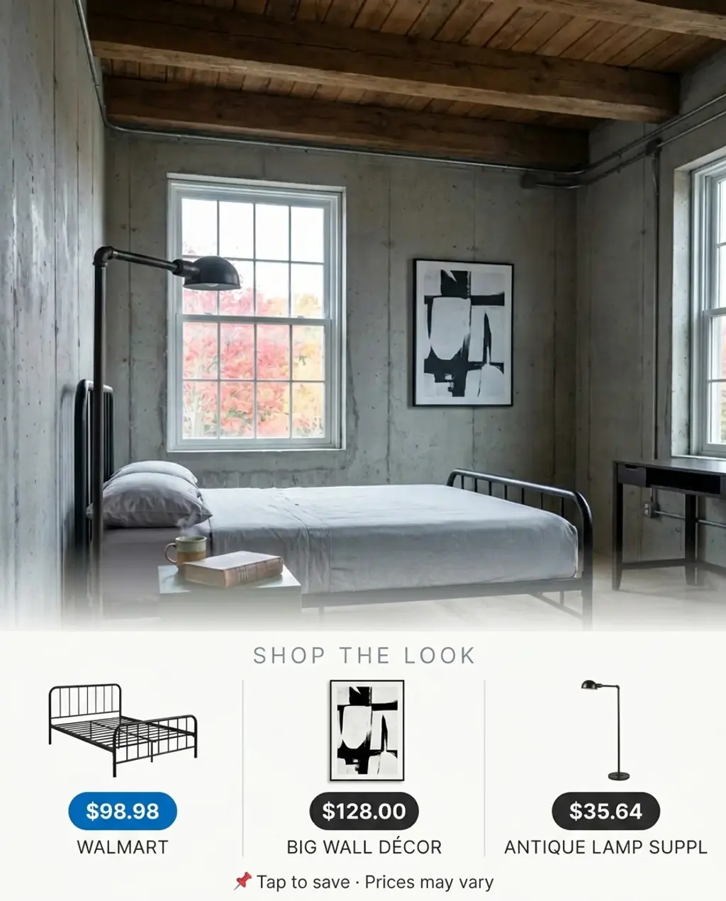 Minimalist Industrial Bedroom — Shop the Look