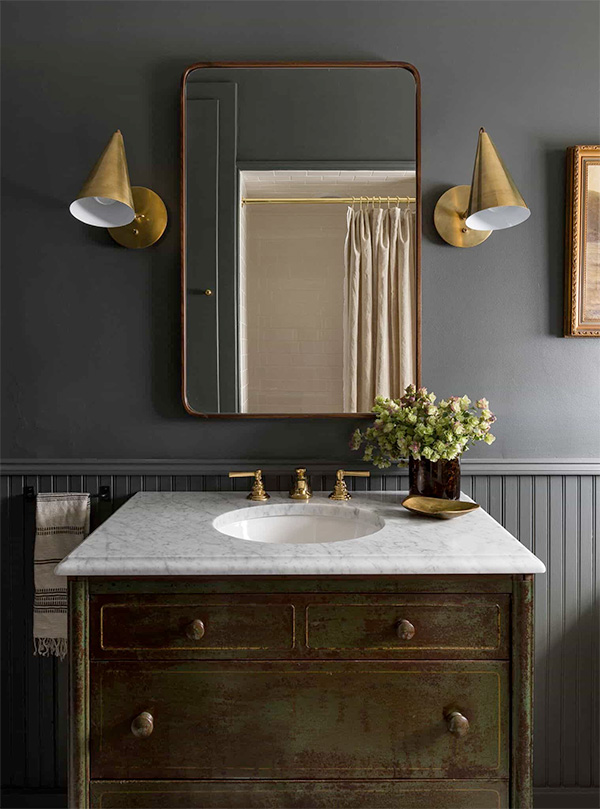 18 Beautiful Dark & Moody Bathrooms • White Oak & Linen Design Co. | Interior Design Services & Blog