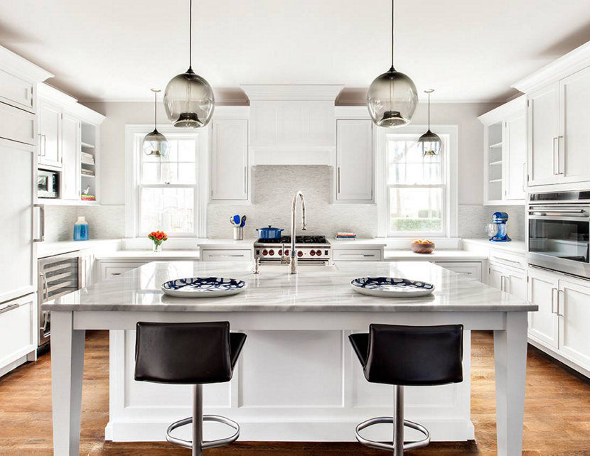 3 Ways to Use Kitchen Island Modern Lighting in a White Kitchen