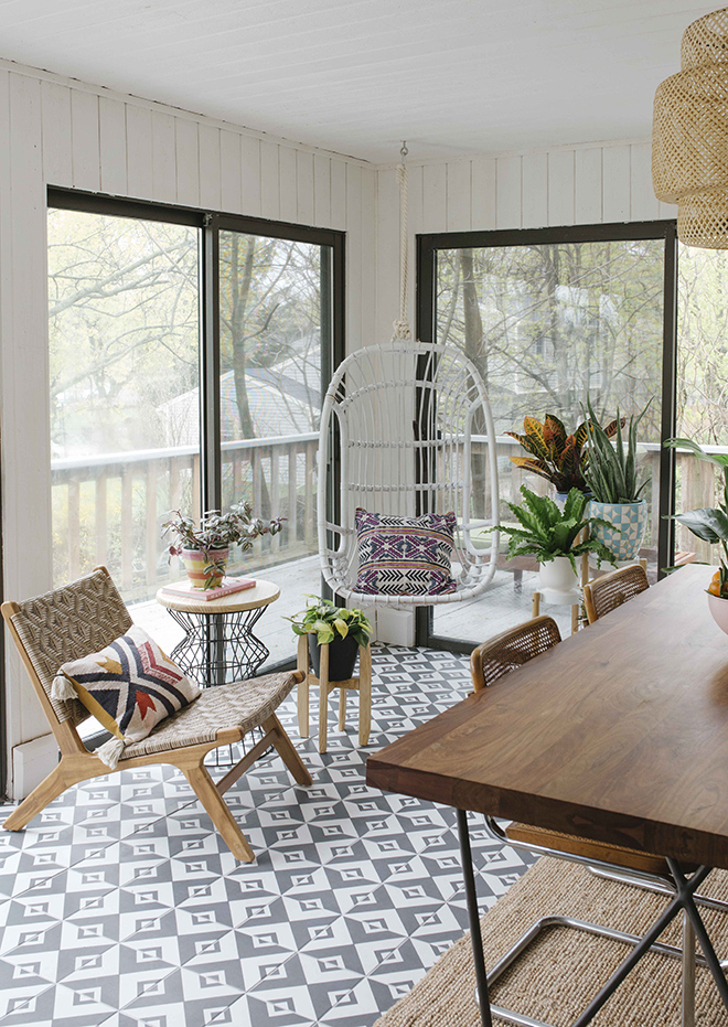 A Bright and Modern Sunroom Makeover - Something Turquoise