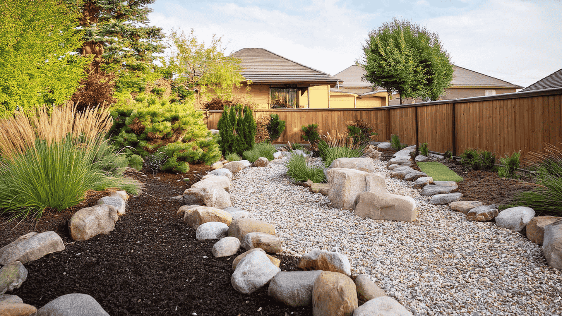 Beautiful Front Yard Landscaping Ideas With Rocks–Post & Porch