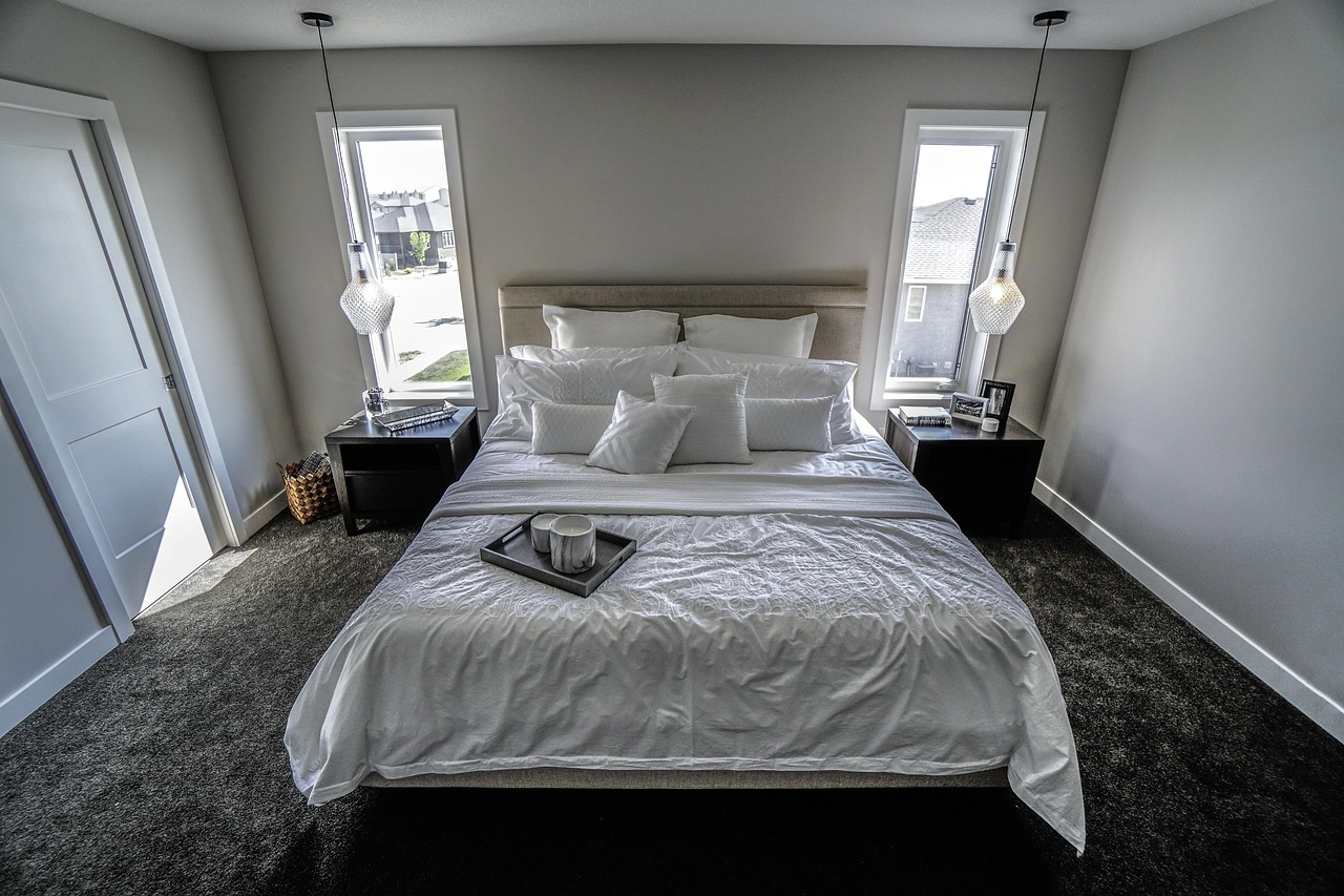 bedroom, white, pillows, bed, carpet, luxury bedroom, blanket, sleep, sleeping, bedtime, gray sleep, gray sleeping, gray bed, gray bedroom, bedroom, bedroom, bedroom, bedroom, bedroom, bed, carpet, ca